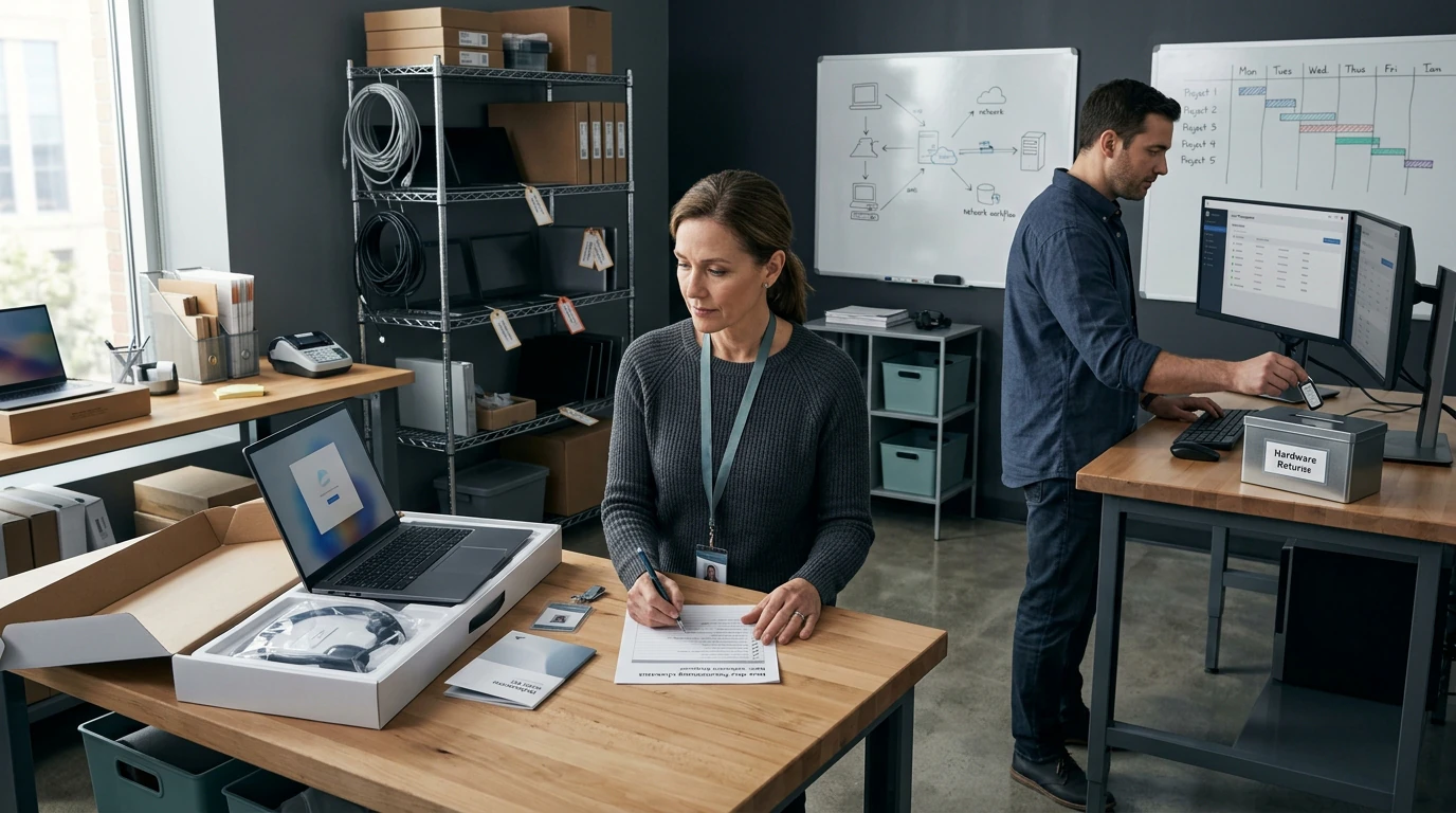 Managed IT specialists delivering Product Onboarding Training with secure devices, systems, and support workflows